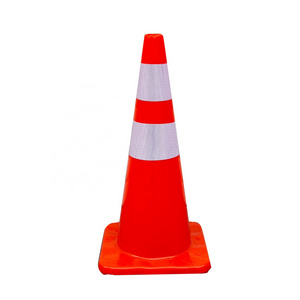 Top Sale 70 cm Flexible Reflective Soft PVC Orange Safety Traffic Road Cones