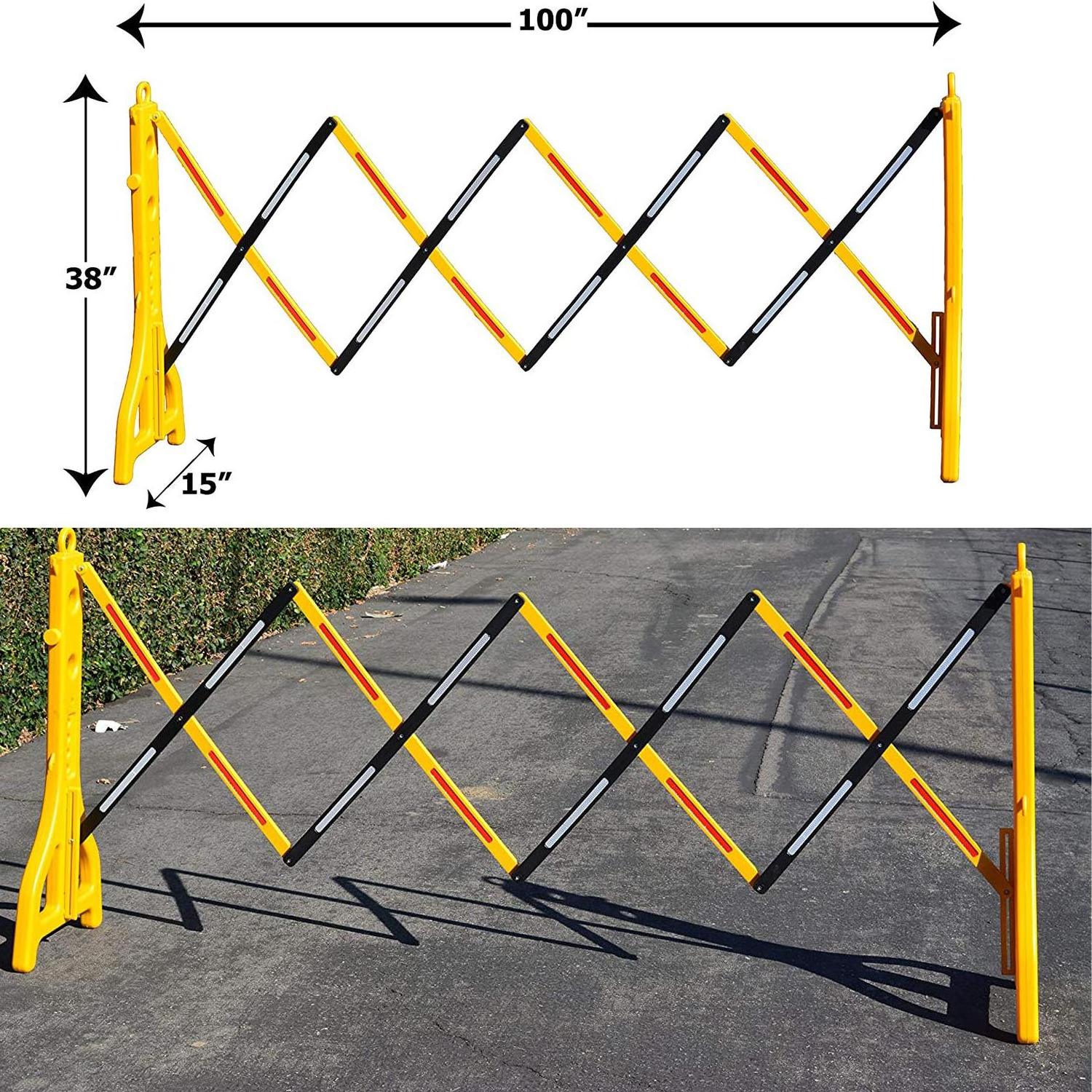 38'' Height Portable Water Filled Expanding Road Safety Plastic Retractable Traffic Fence