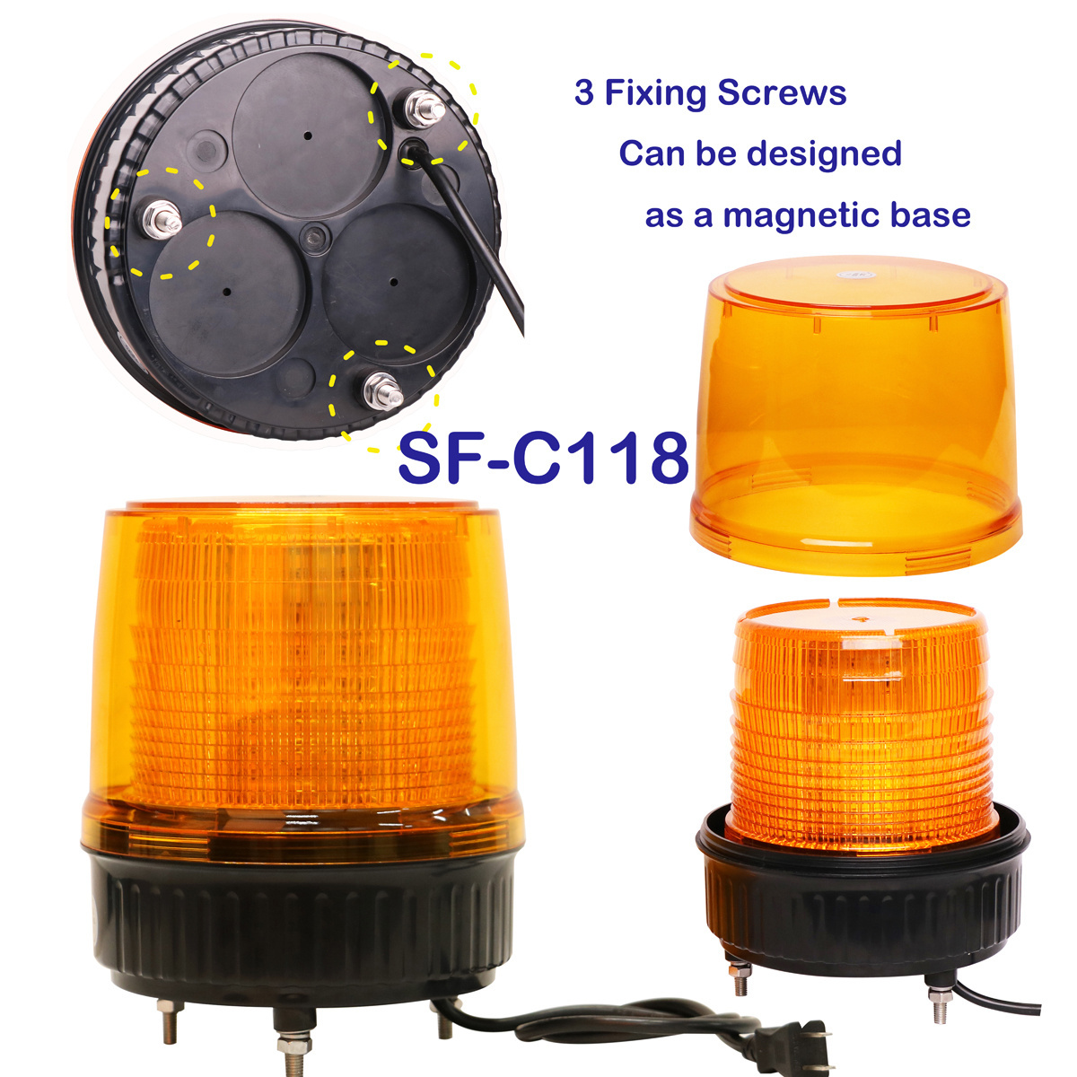 12V-24V Car Roof Strobe Rotating Led Warning Beacon Light