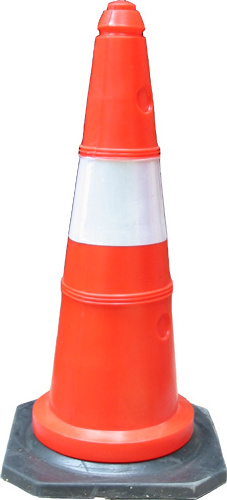 PVC Orange Traffic Safety Cone With Reflective Band Used Traffic Cones