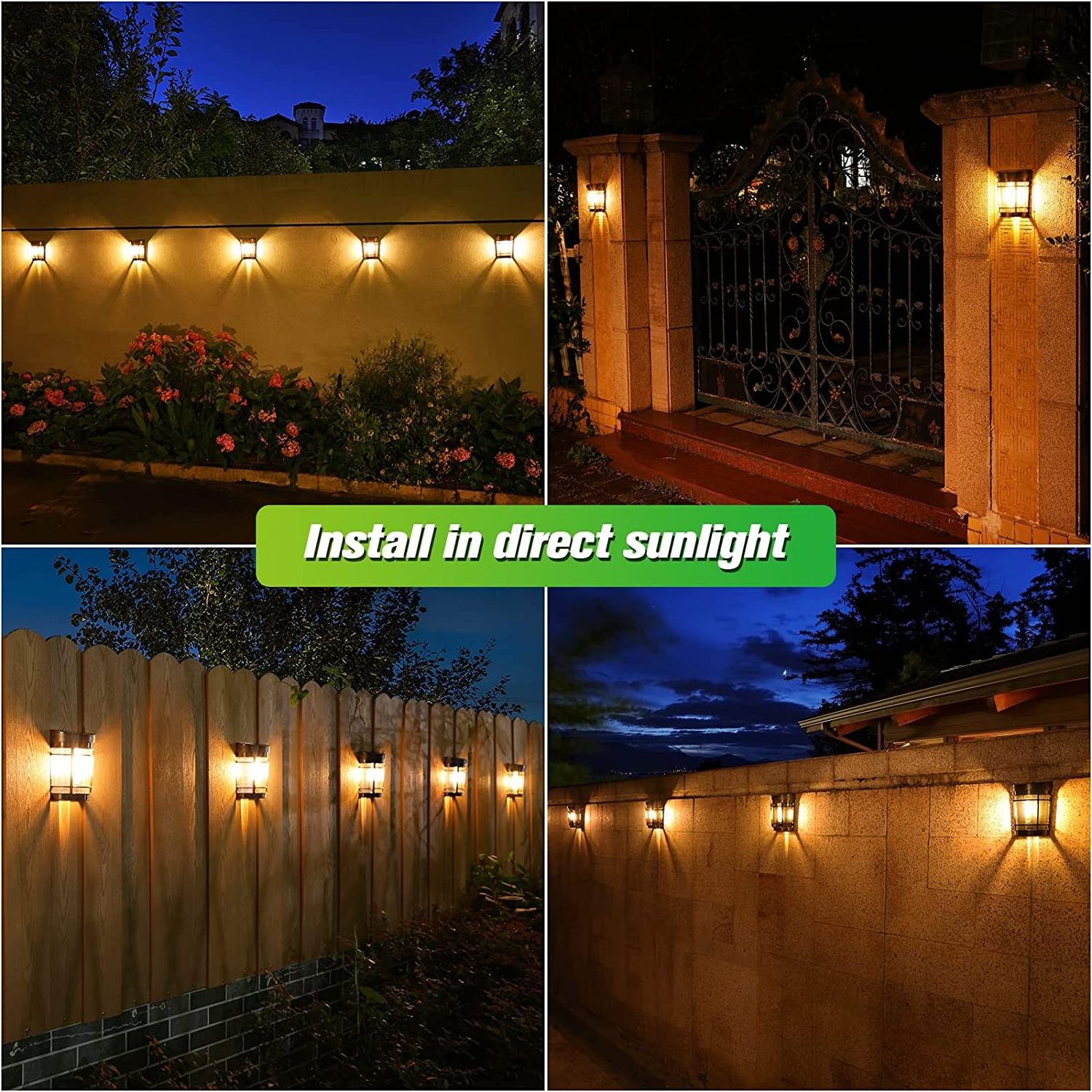 Summer LED Solar Light Outdoor Wall Lamps Energy Garden Lamps Waterproof Solar Lamp Courtyard Garden Decoration Light