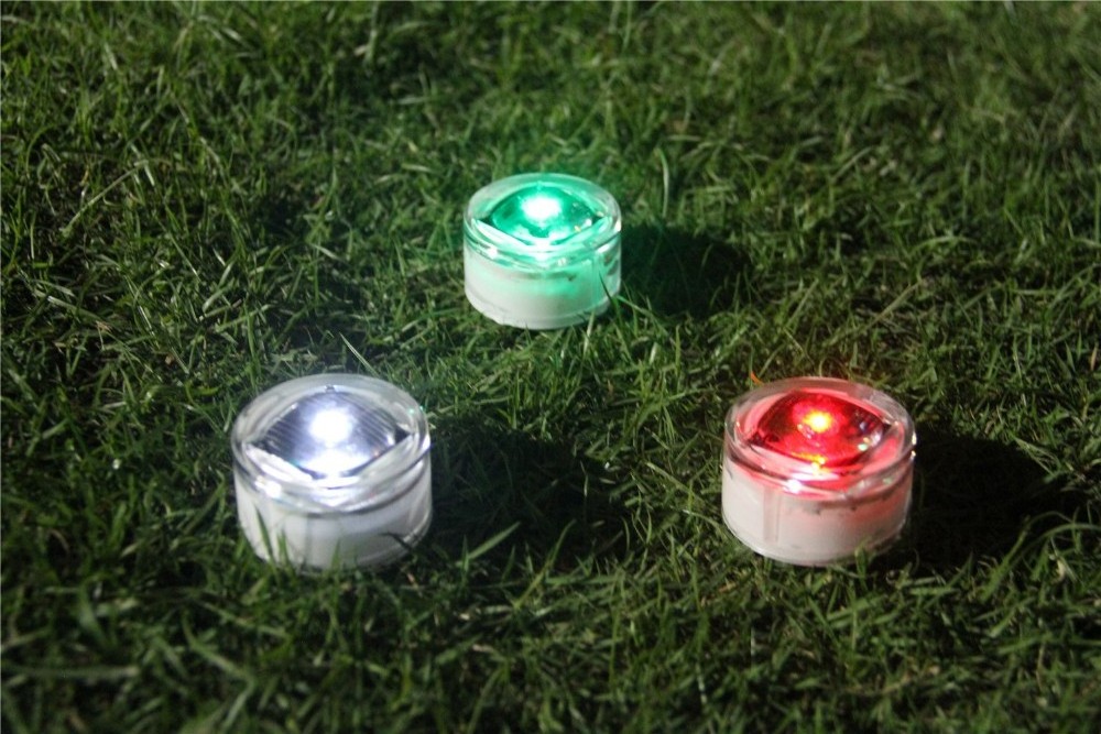 IP68 Waterproof Round Garden Lights for Pavement Deck Dock Floor Solar LED Driveway Light