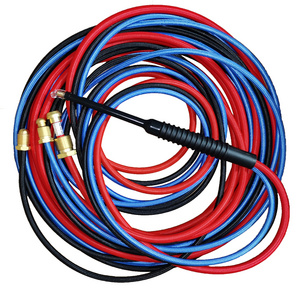 8M NC125 WT125 Long Micro Air or Water Cooled Tig Welding Torch With Red Soft Cable Hose