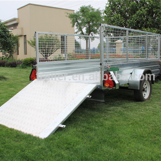 hot sale !!!!7x4 hot dipped galvanized aluminium ramp cage  trailer