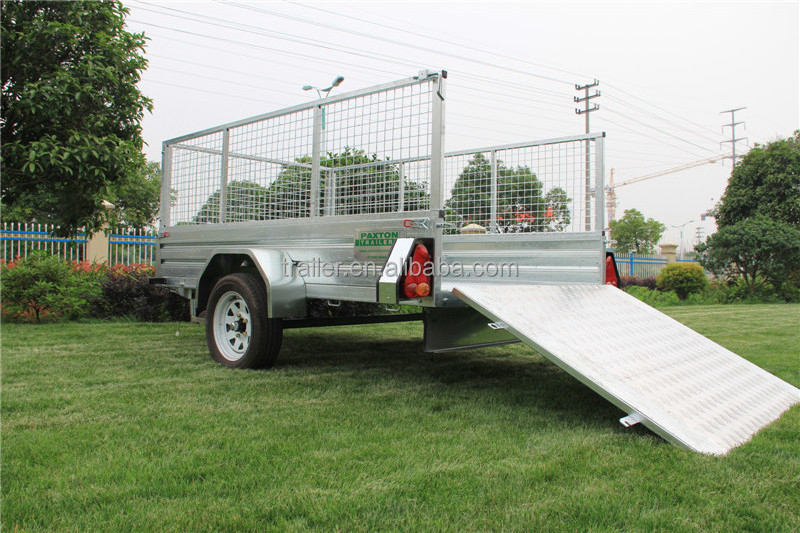 hot sale !!!!7x4 hot dipped galvanized aluminium ramp cage  trailer