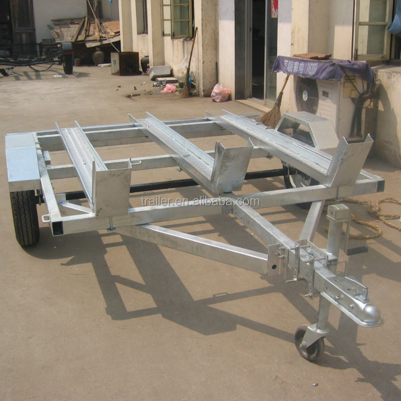 Hot Dip Galvanized Motorcycle Trailer 3 rails