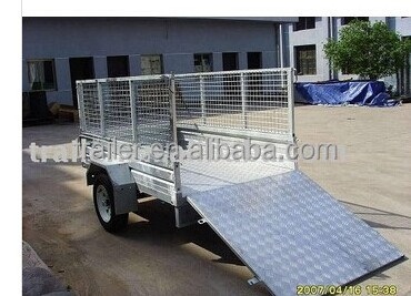 hot sale !!!!7x4 hot dipped galvanized aluminium ramp cage  trailer