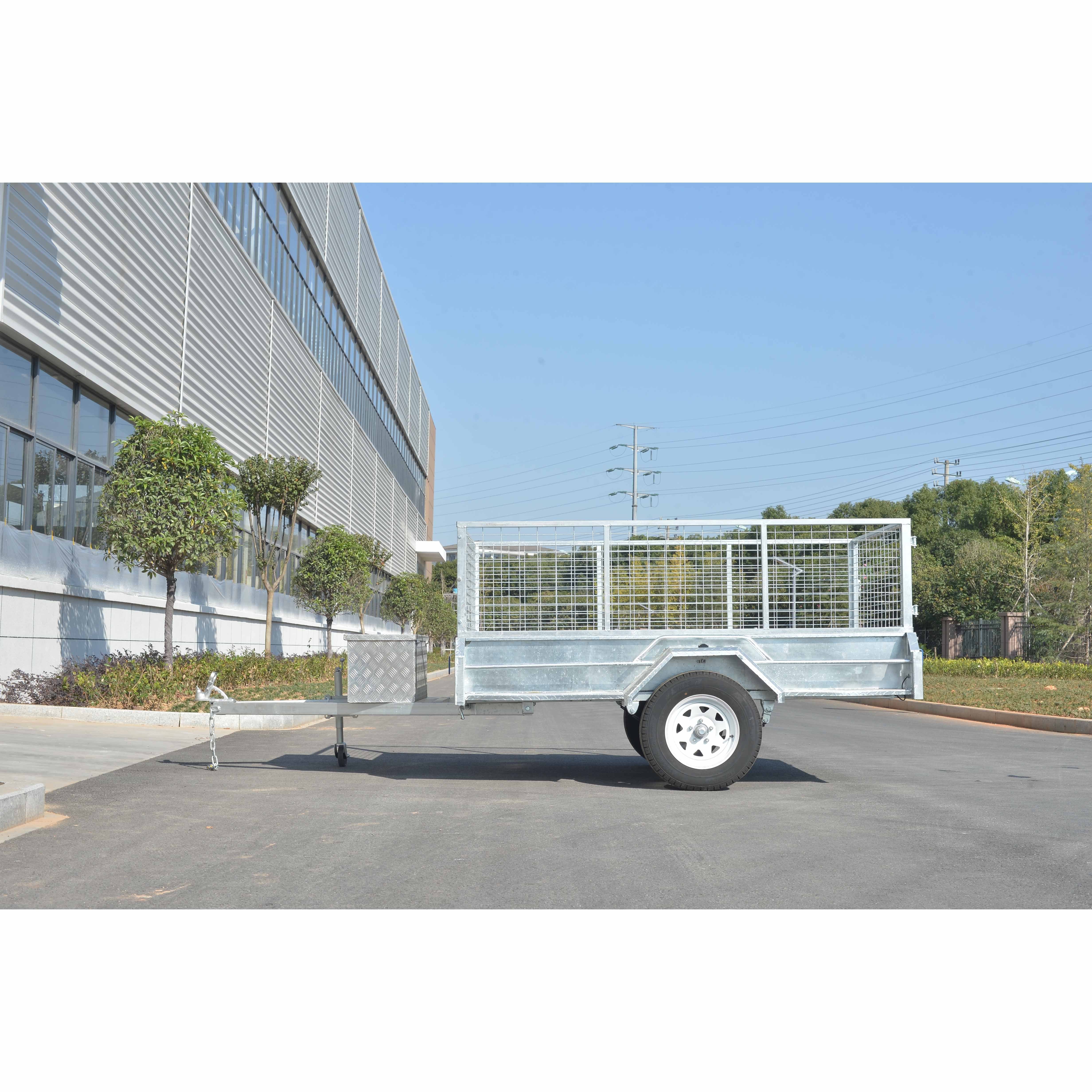 2024 NEW  7x4 7x5 8x5 10X5  Hot Dipped Galvanized farm cage trailer