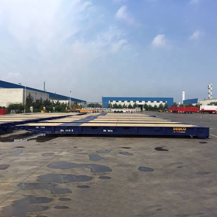 20ft 40 Ton Fixed Gooseneck FGN Mafi Trailer Roll Trailer for heavy static goods and materials in the maritime shipping industry