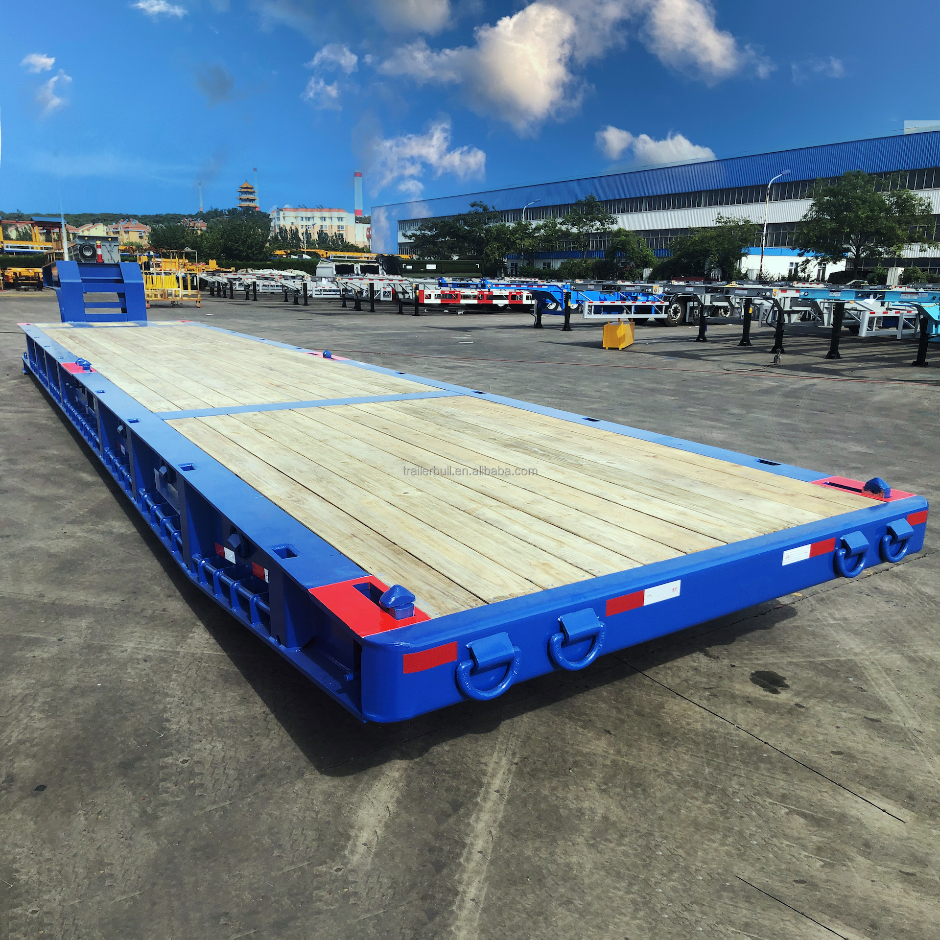 40ft 80-100 Ton FGN Mafi Trailer Roll Trailer for heavy static goods and materials in the maritime shipping industry