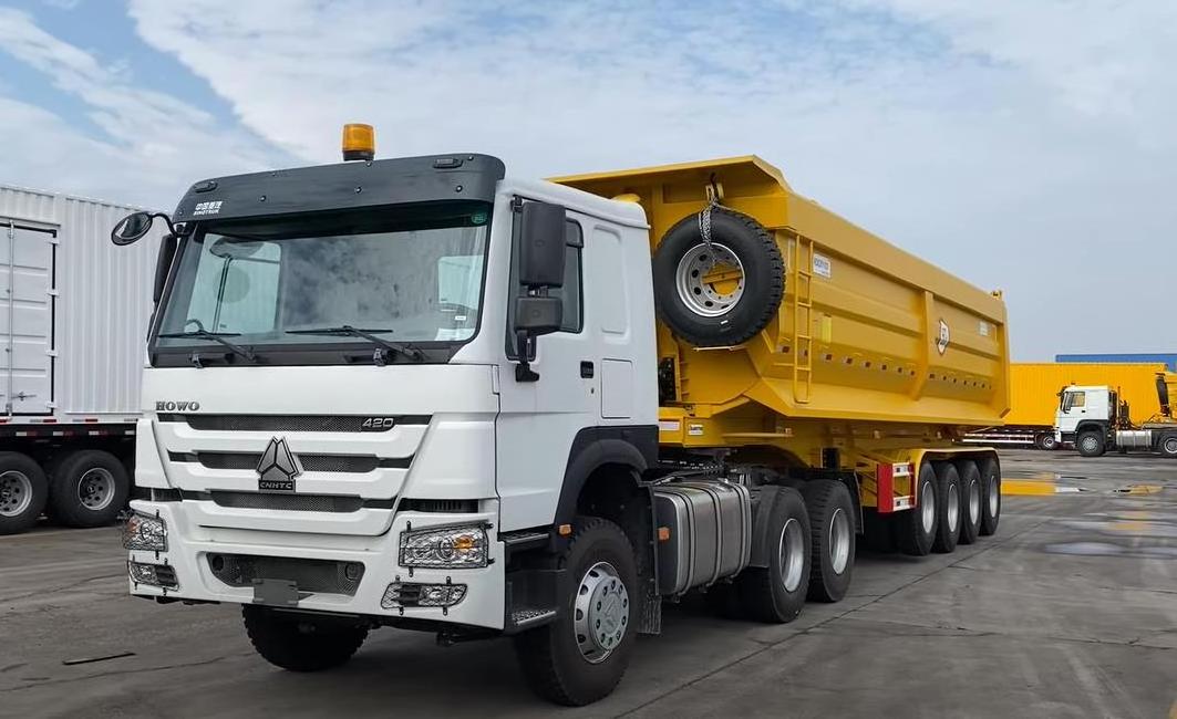 Made in China rear dump semi-trailer for sale rear dump semi trailer tipping trailer with high quality