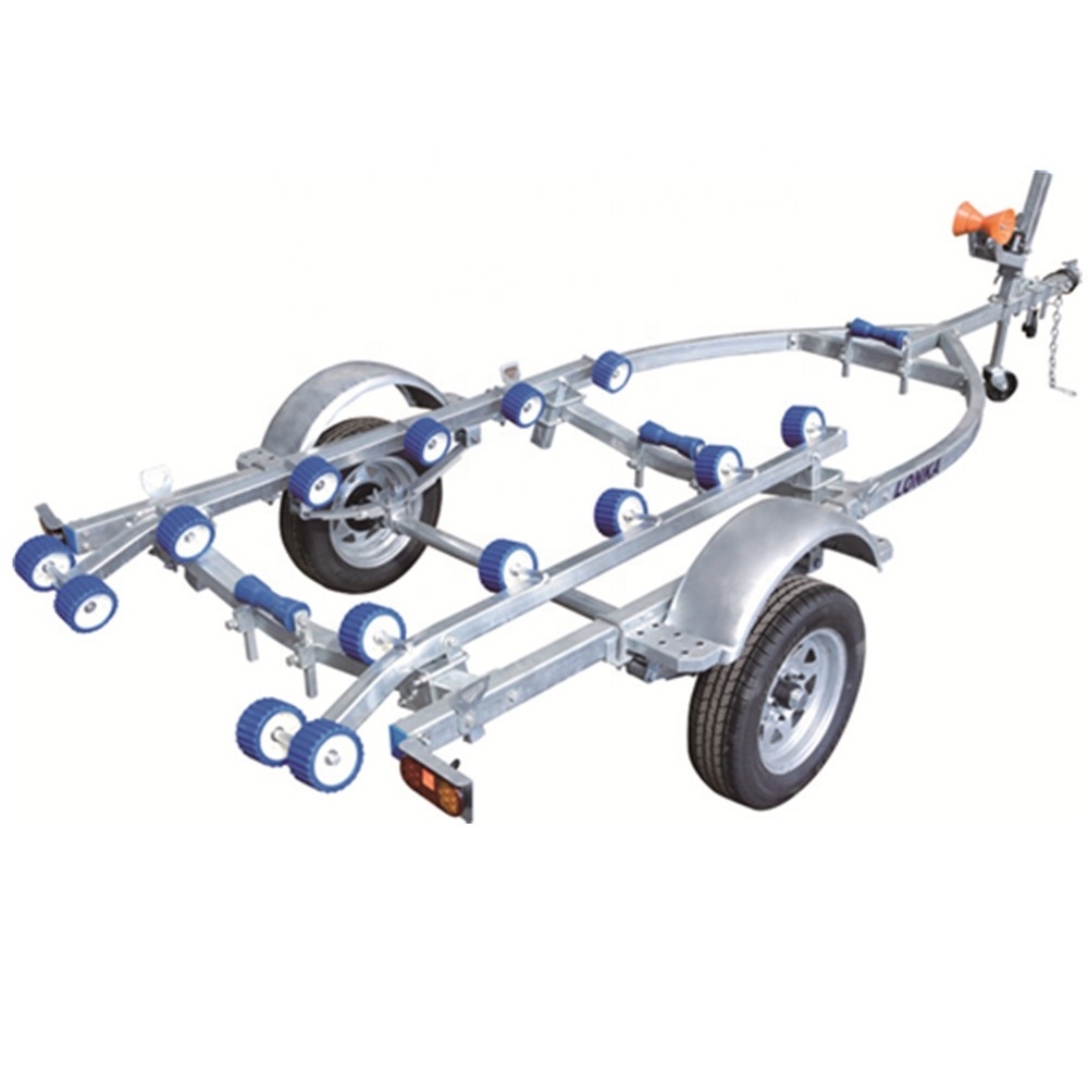 Lonka galvanized inflatable boat trailer with rollers for sale