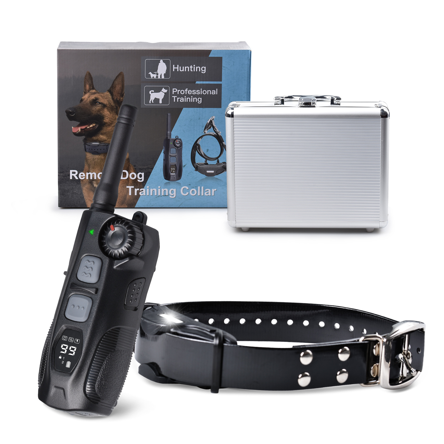 pet Supplier 99 shock levels adjusted 6500ft Waterproof Electric Static Shock Slave Dog Pet Training Collar With Remote