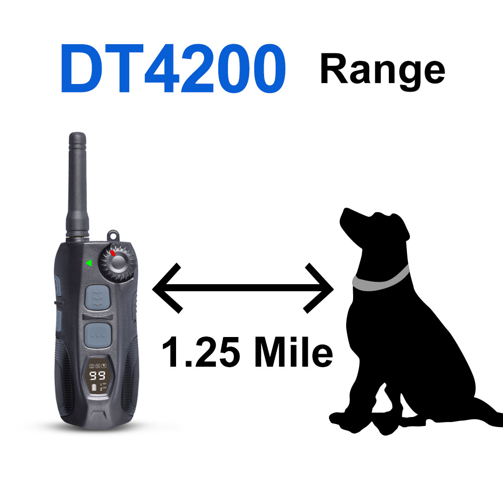 1.25 Mile Remote Dog Training Collar with Vibrate, Tone, and Lights Safe Static Shock Collar for Pet Agility Training Equipment