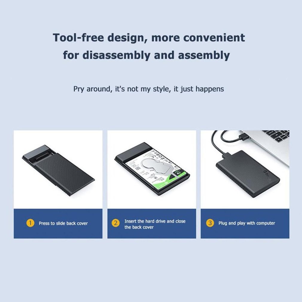 ORICO 2521U3 2.5 Inch SATA to USB 3.0 HDD SSD Case 4TB Hard Disk Drive Box External HDD Enclosure