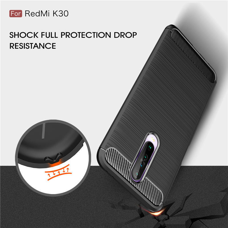 Carbon Fiber Pattern Brushed Shockproof Soft TPU Back Cover Case for for Xiaomi/Redmi