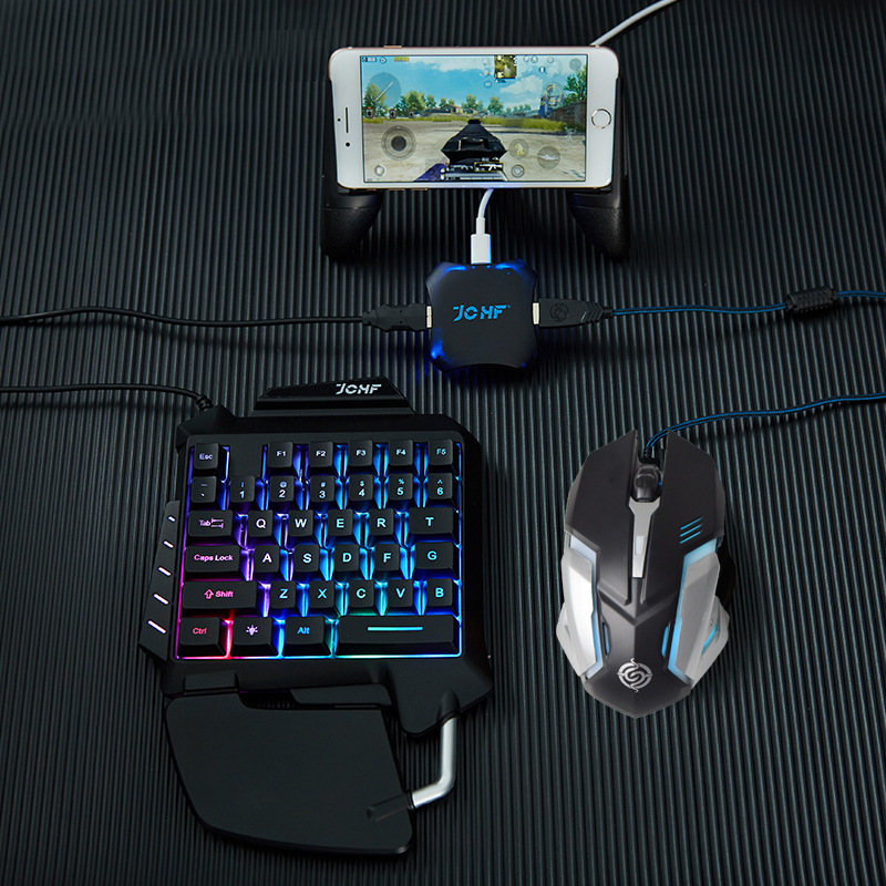 Gaming set Keyboard + Mouse + Converter + Adapter Combo For Game PUBG Eating Chicken For Android IOS Mobile Phone