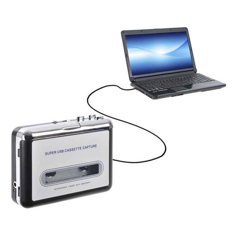 Cassette to MP3 Converter USB Cassette Capture Recorder Portable Radio Player Tape to PC USB