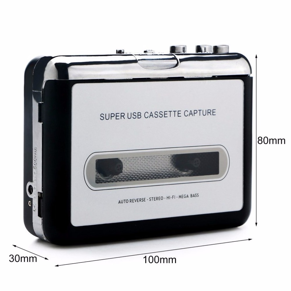 Cassette to MP3 Converter USB Cassette Capture Recorder Portable Radio Player Tape to PC USB