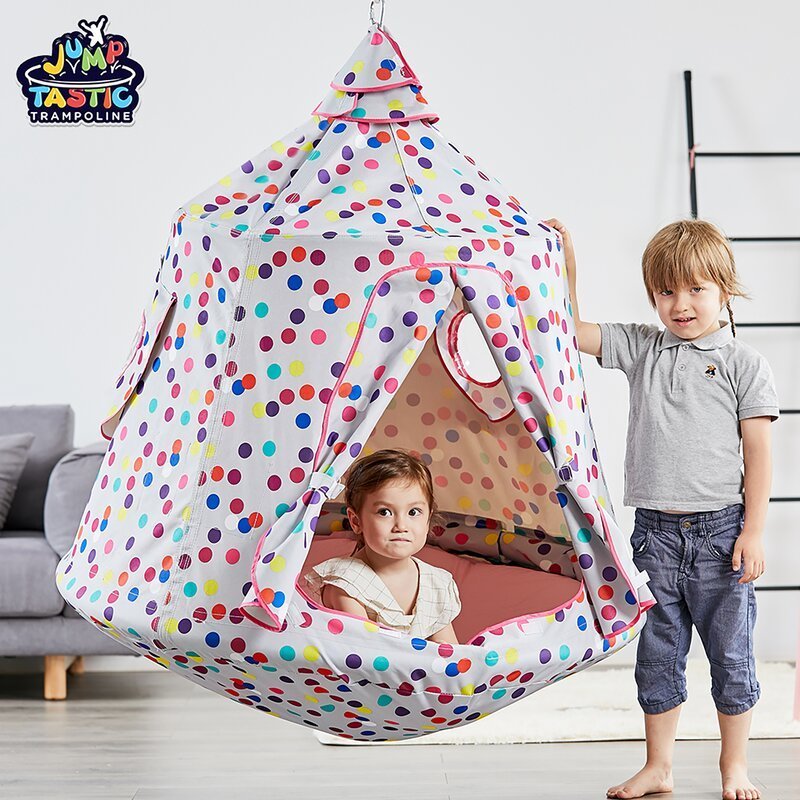 New Design kids hanging tent and tent swing with Crescent Stand