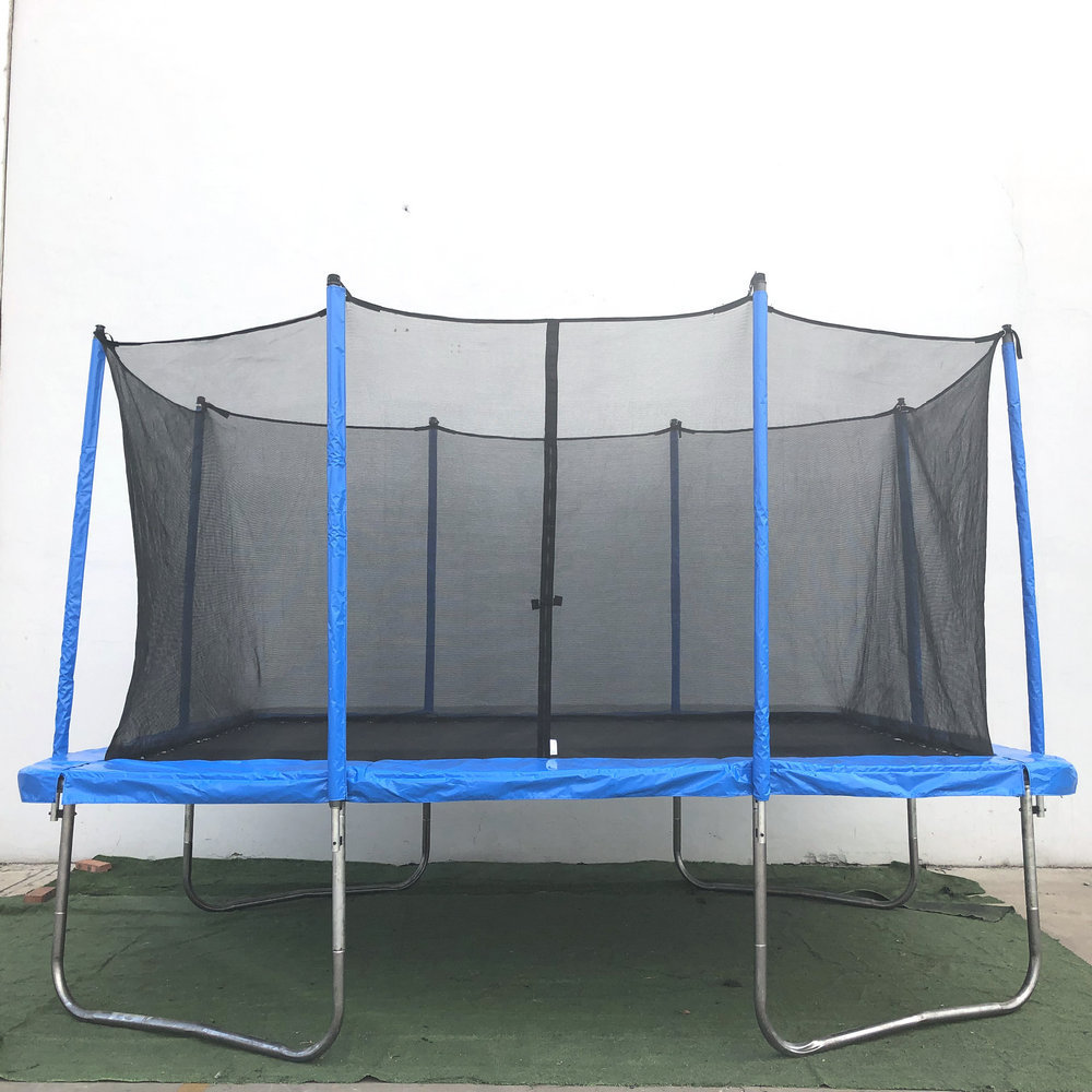 Wholesale Black Trampoline Fabric PP Trampoline Fabric Green Blue OEM Customized rectangle trampoline 10x14