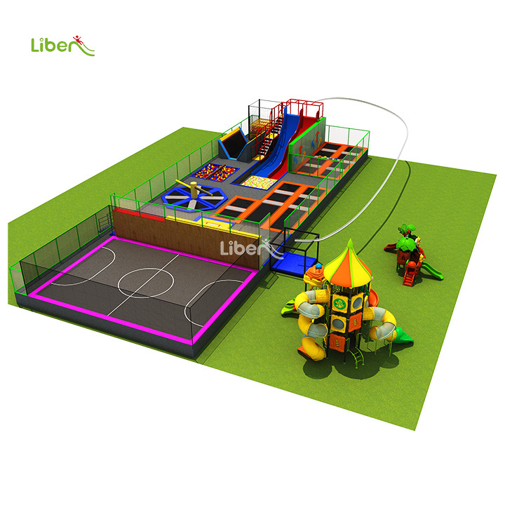 600sqm Liben Commercial Outdoor Kids Entertainment Center Outdoor Trampoline Park  Equipment  Soft Play Equipment  for Sale