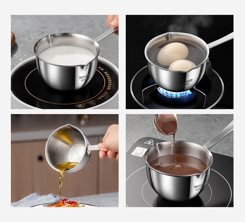 0.2 Quart Mini 316 Stainless Steel Pot For Melting Butter Chocolate Cream Sauce Milk Saucepan