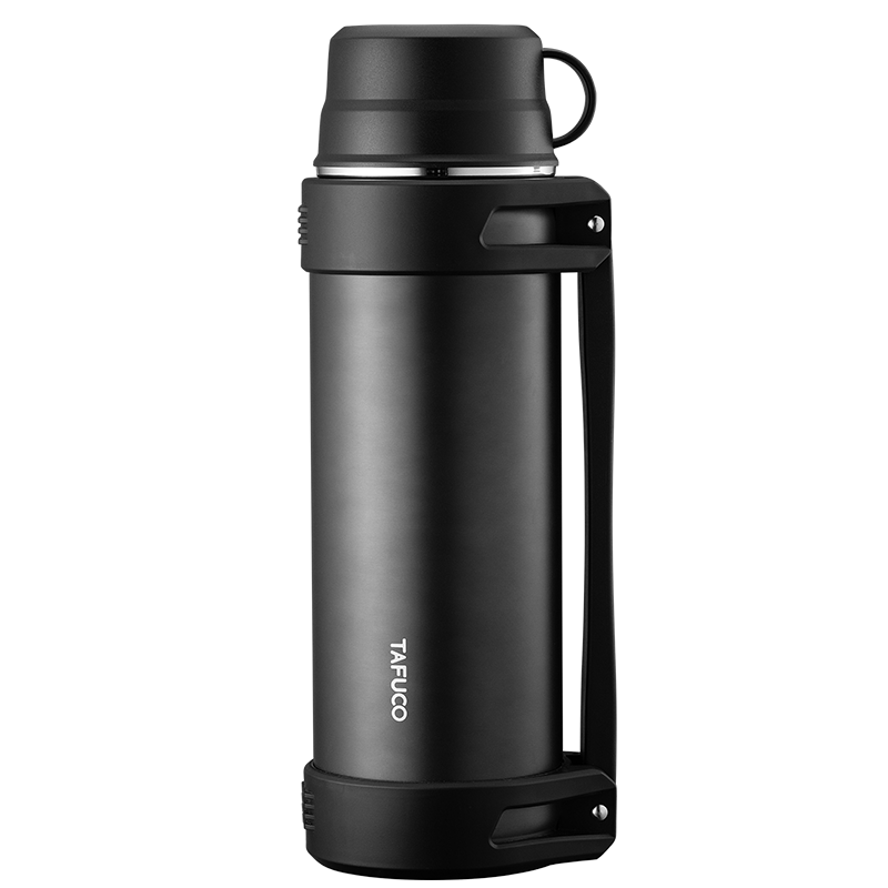 1.5L large capacity stainless steel double wall vacuum outdoor camping thermos travel pot with belt