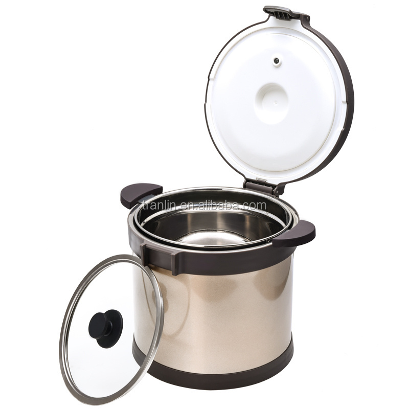 7.0L large capacity THERMAL COOK POT double wall stainless steel vacuum pot attach single wall cook pot cook jar