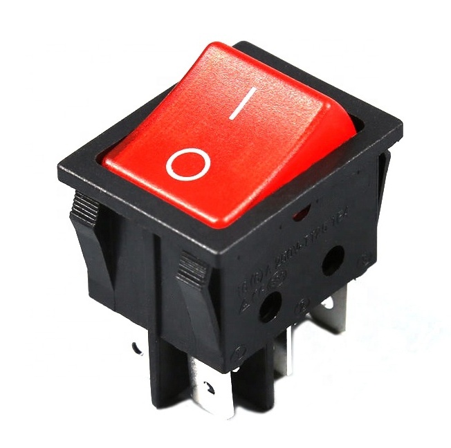 On On illuminated T125 30A 250V TR-019B KCD4 illuminated Rocker Switch DPDT 6 Pin Rocker Switch