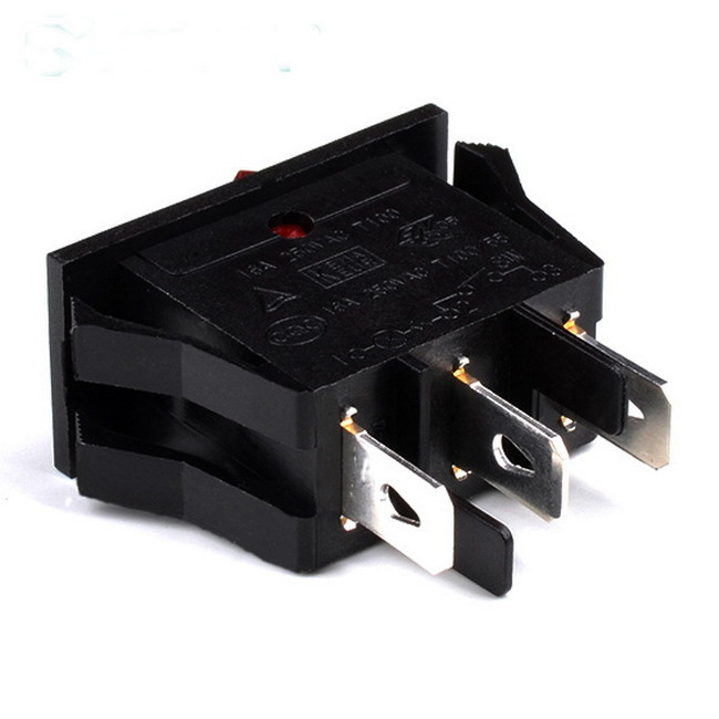 High quality Tranquer square head 3 pin on off boat switch Tr-012C KCD1 illuminated round SPST rocker switch