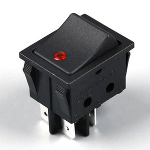 High quality T125 30A 250V TR-019B KCD4 illuminated Rocker Switch DPST 4 Pin Red/Green Lighted len Rocker Switch