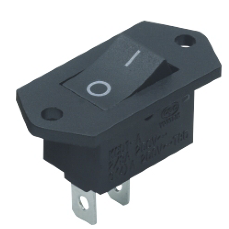 10A 250V SPST On Off 2 Pin Non-Illuminated Rocker Switch T125