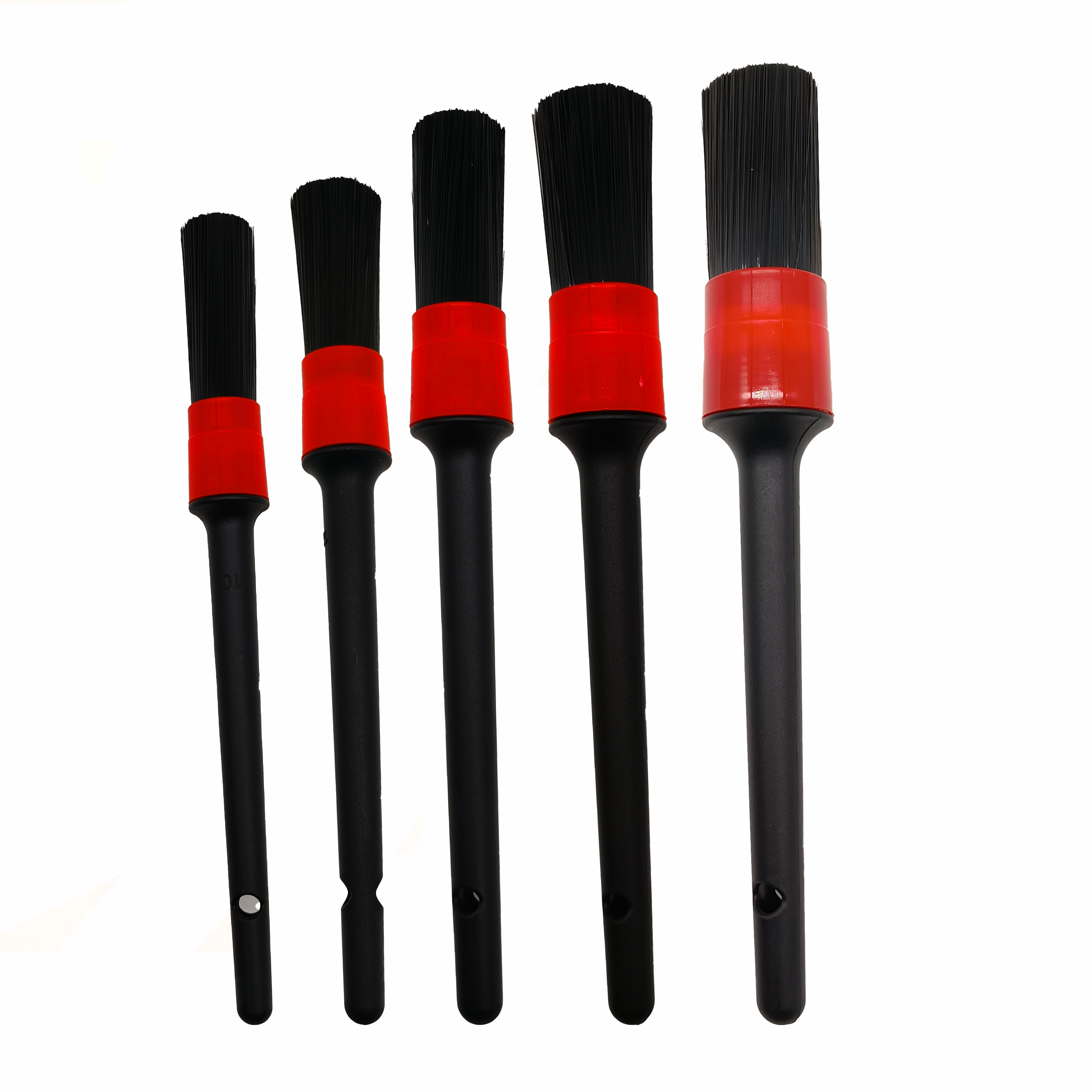 5 pcs car care detailing plastic handle soft boar bristle wheel brush detail brushes set for clean auto  hair car brush