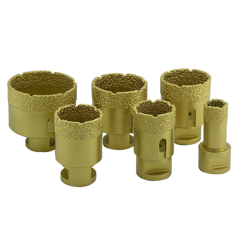 Wet or Dry Use Vacuum Brazed M14 Diamond Hole Saw Diamond Drill Bits Sets for Ceramic Granite