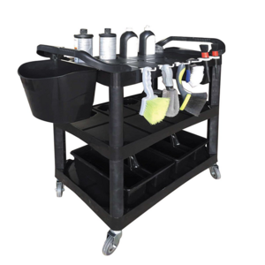 Selected Auto 3 layer car detailing cart multi-functional OEM car care garage rolling dolly auto cleaning organizational tool