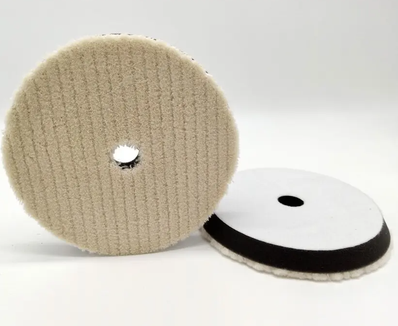 Light Cutting Car Polishing Wool Pad 5/6/7 Nature Wool Polishing Pad Protective Foam Padding