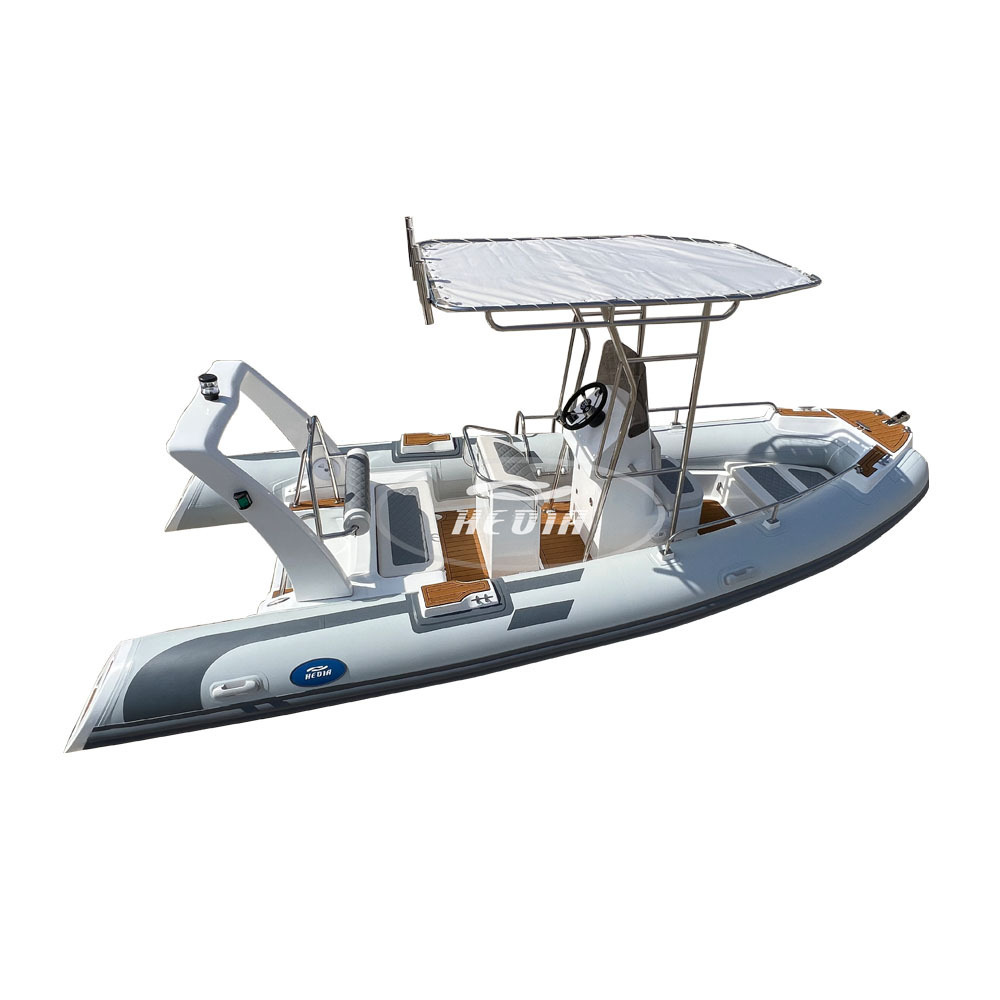 Best selling  boat aluminum 19 ft fishing inflatable boat with steering wheel rib boat hypalon 580