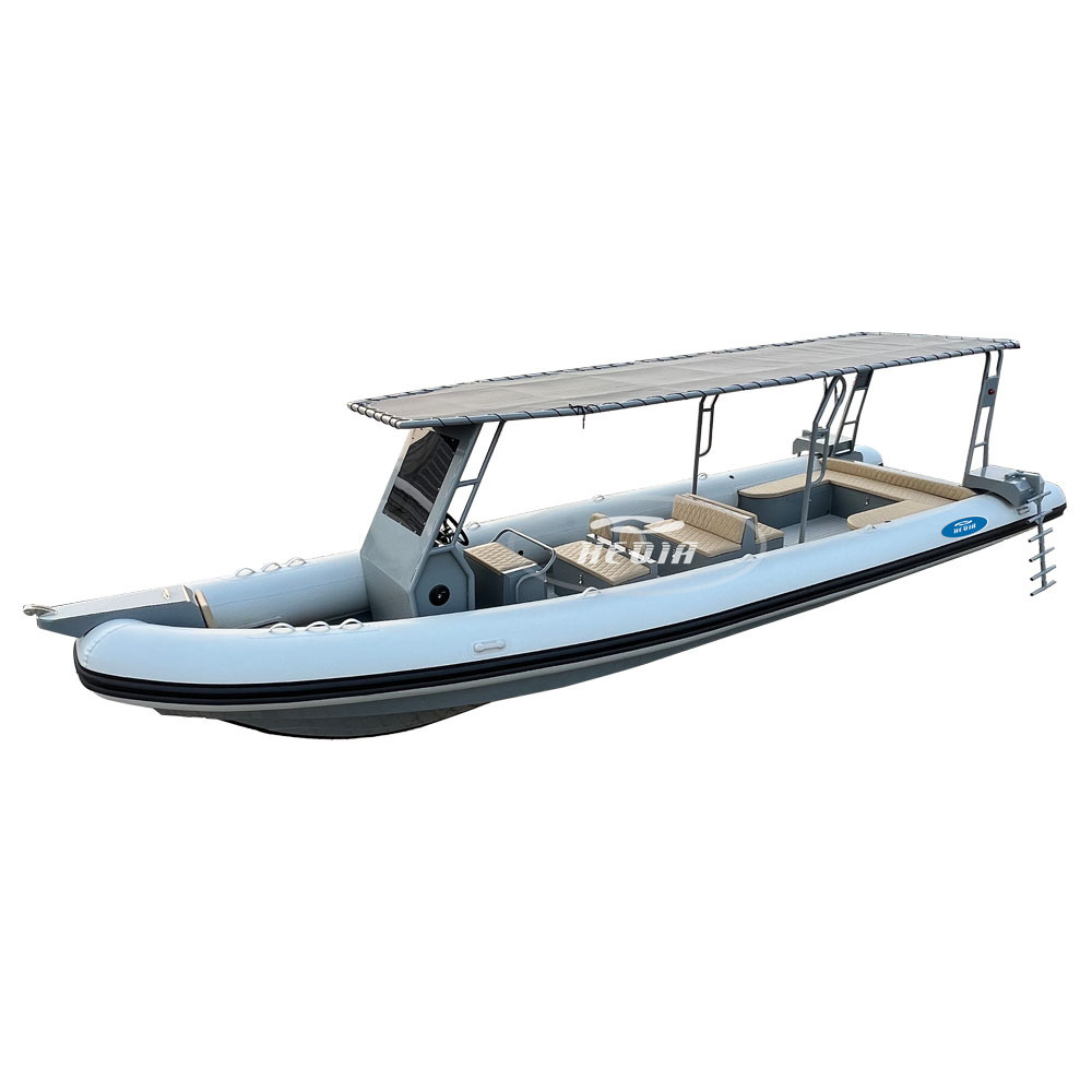 Hedia RHIB LUXURY 9.6M High Speed ORCA Hypalon Deep-v Aluminum Rigid Hull Inflatable RIB Boat For Sale