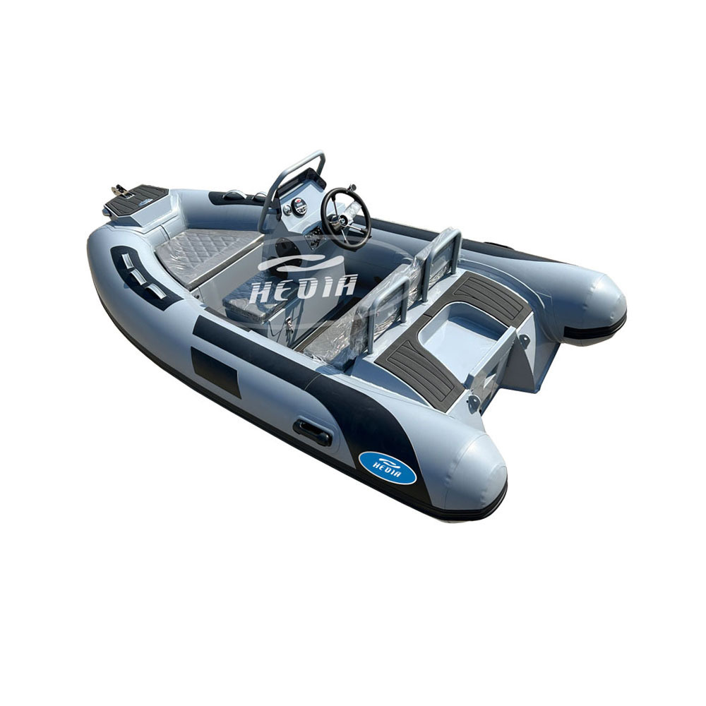 11ft deep v semi-rigid aluminum rib 4 person inflatable boat with motor