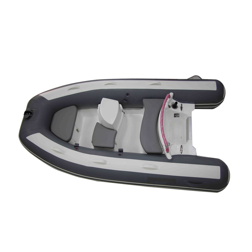 CE certificate inflatable fiberglass hull fishing boat rib300 with console and seat