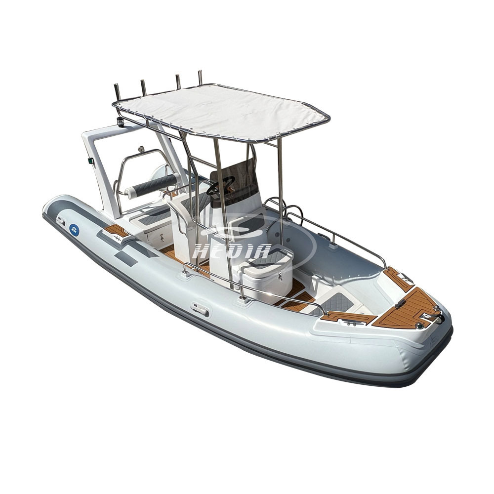 Best selling  boat aluminum 19 ft fishing inflatable boat with steering wheel rib boat hypalon 580