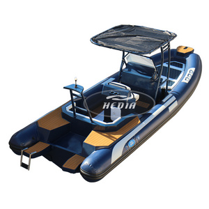 23ft aluminium dinghy fishing boat welded aluminum center cabin hardtop boat rib boat hypalon 700