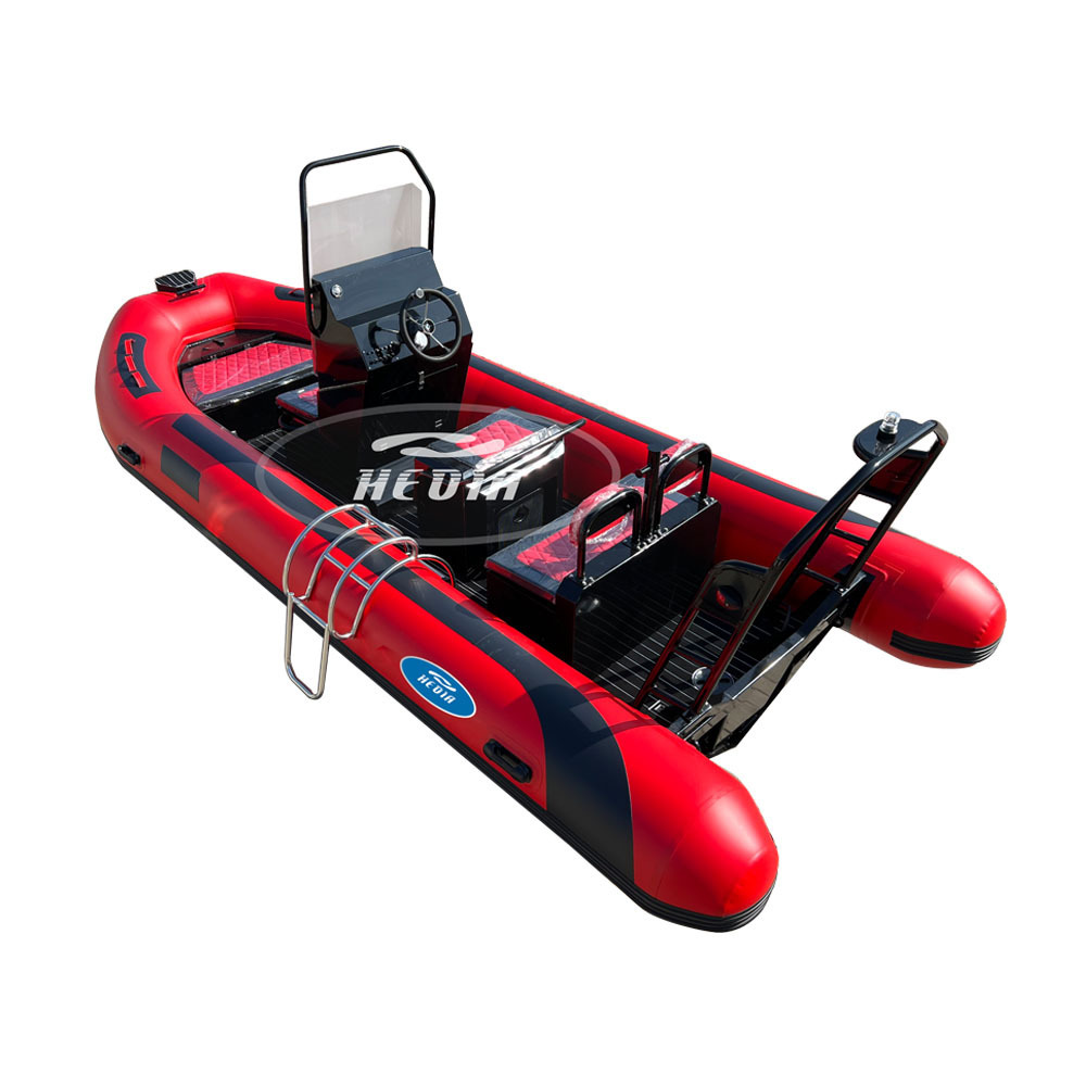 CE certificate 18 ft aluminum orca hypalon semi rigid inflatable rib boat 520 with centre console boat bench seat