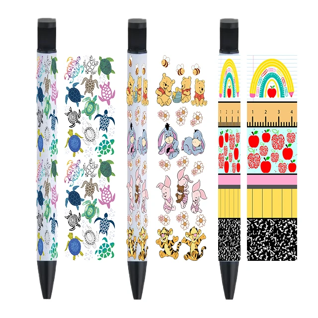 Custom Design Dtf Uv Cup Wrap Stickers Waterproof Uv Dtf Pen Wraps Tumble Decals Transfer Stickers For Pen