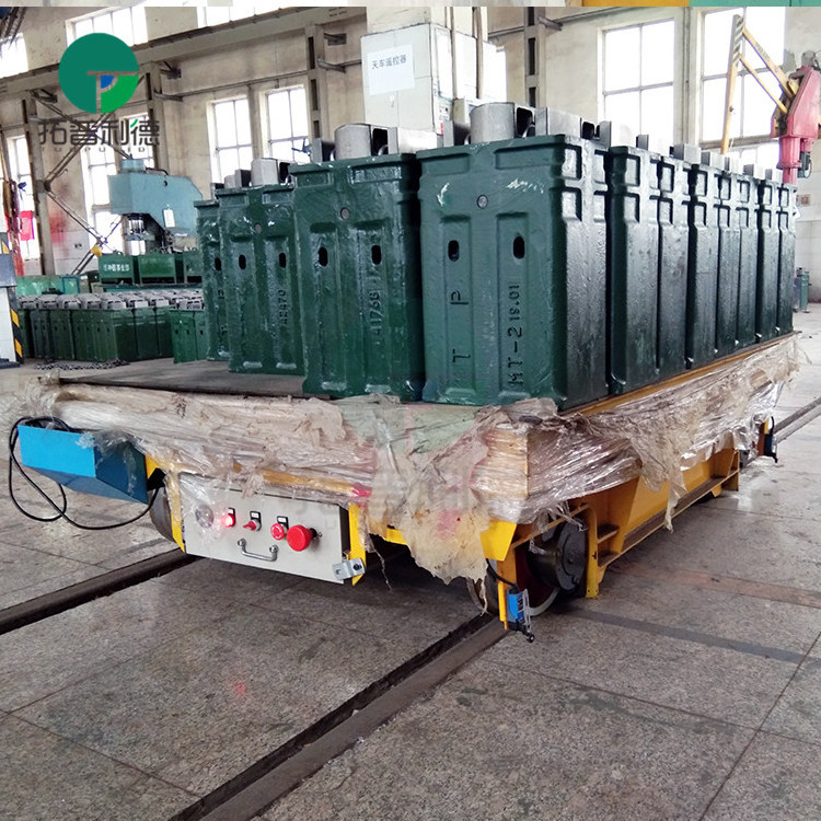 Xinxiang New Leader Industrial Material Handling Electric Powered Motorized Transfer Cart On Rail Wheels