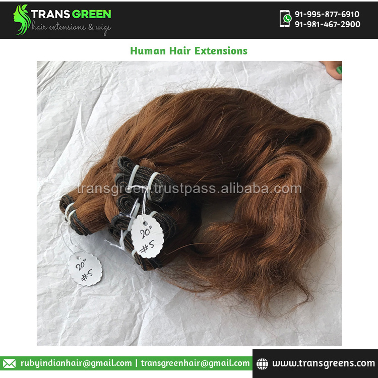 Genuine Vendor Selling Temple Grade 100% Raw Unprocessed Virgin Indian Hair Colour 5 Straight Remy Human Hair Extensions