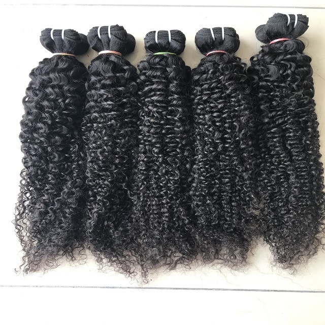 Mongolian Cambodian Kinky Curly Hair Weave, Raw Cambodian Hair Bundle's Vendor, Indian Natural Raw Kinky Curly Bulk Human Hair's