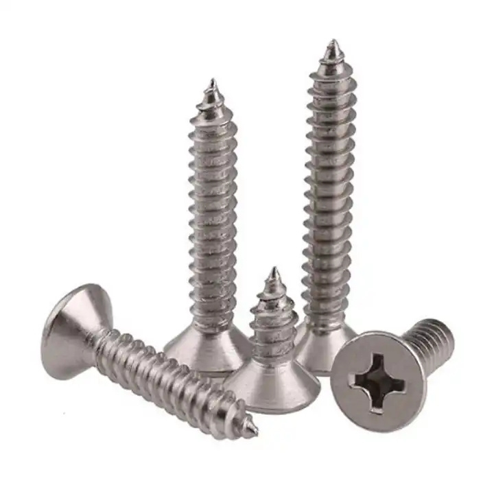 Cross Recessed Countersunk Head Stainless Steel Self Tapping Screw