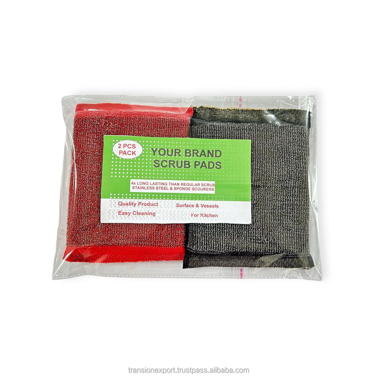 kitchen dish wash sponge stainless steel cleaning sponge / scouring pad